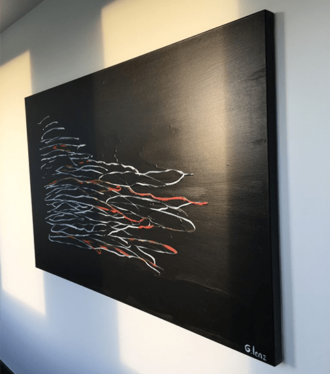 Kunstwerk van Greet Lenz bij Skondraz